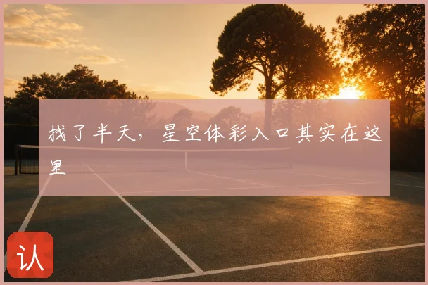 找了半天，星空体彩入口其实在这里